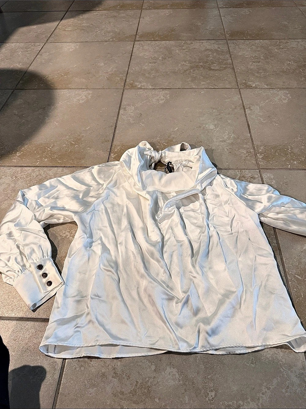 Zara White Blouse Size Medium Like New